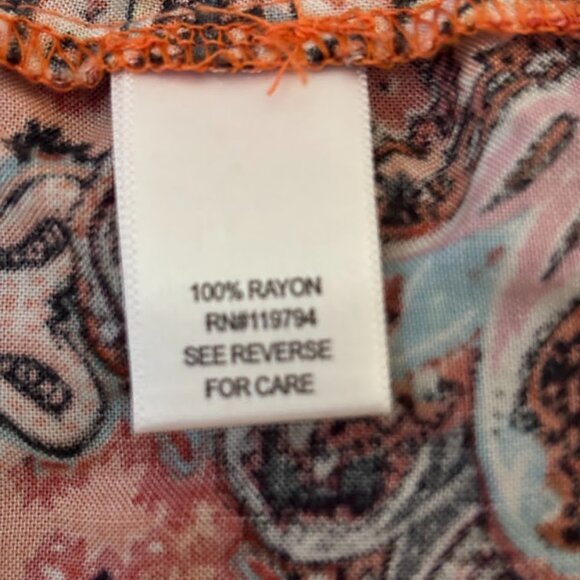 ONE WORLD Multicolor Blouse (100% Rayon) - 3x - Picture 9 of 10